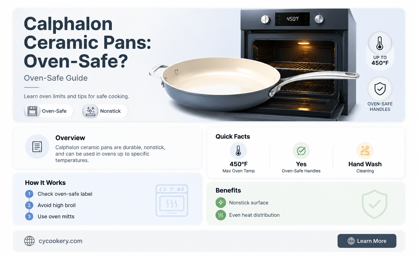 are calphalon ceramic pans oven safe