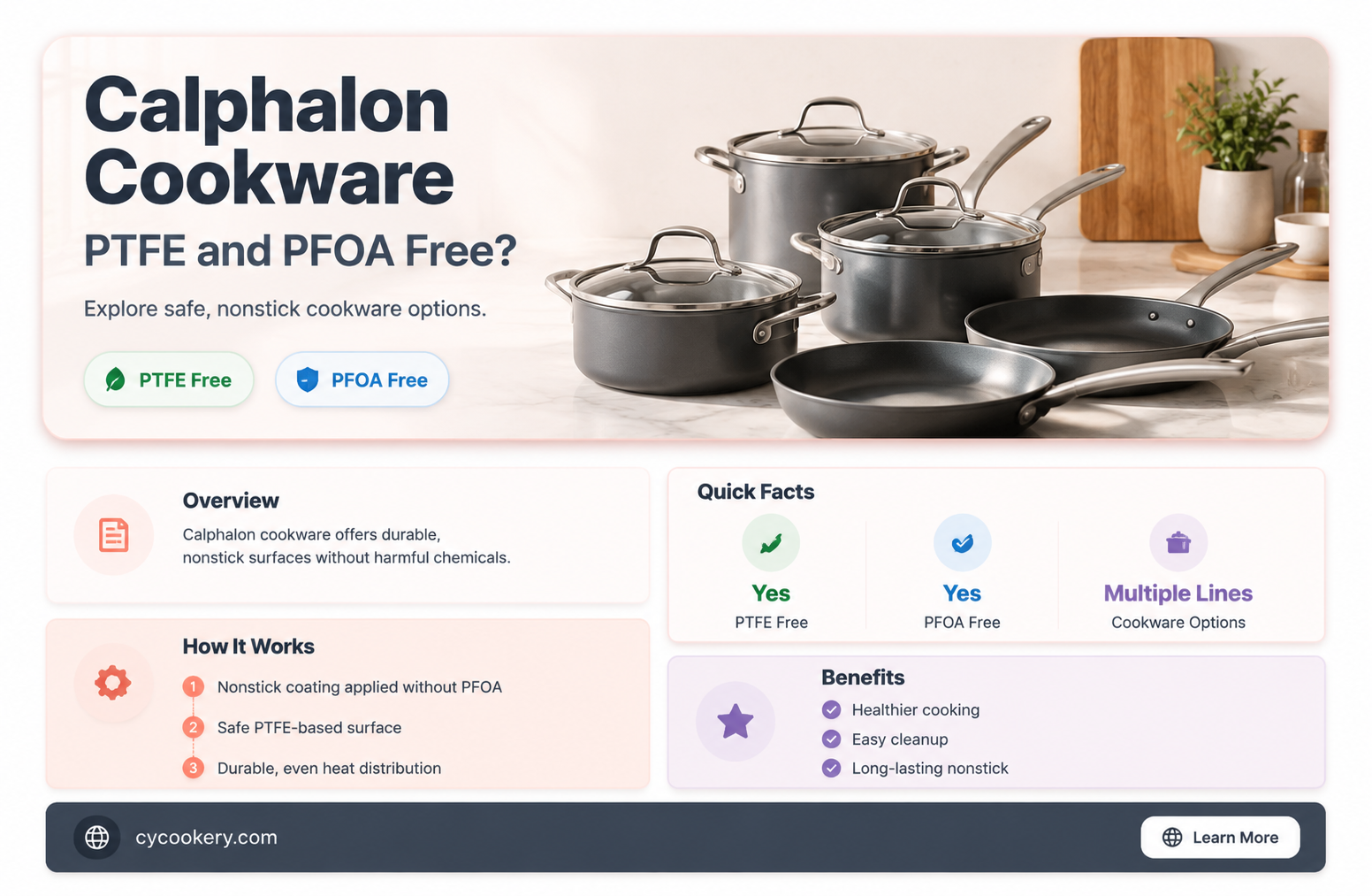 are calphalon pots and pans ptfe and pfoa free