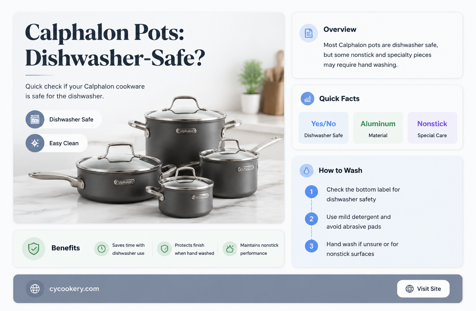 are calphalon pots and pans dishwasher safe