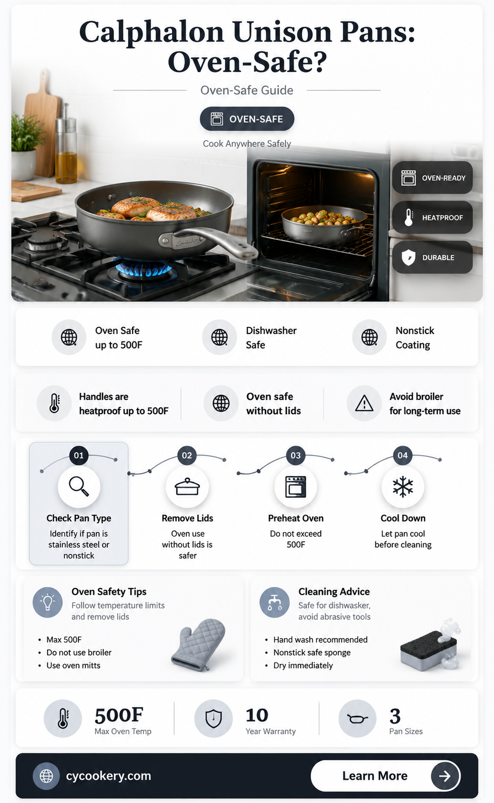 are calphalon unison pans oven safe