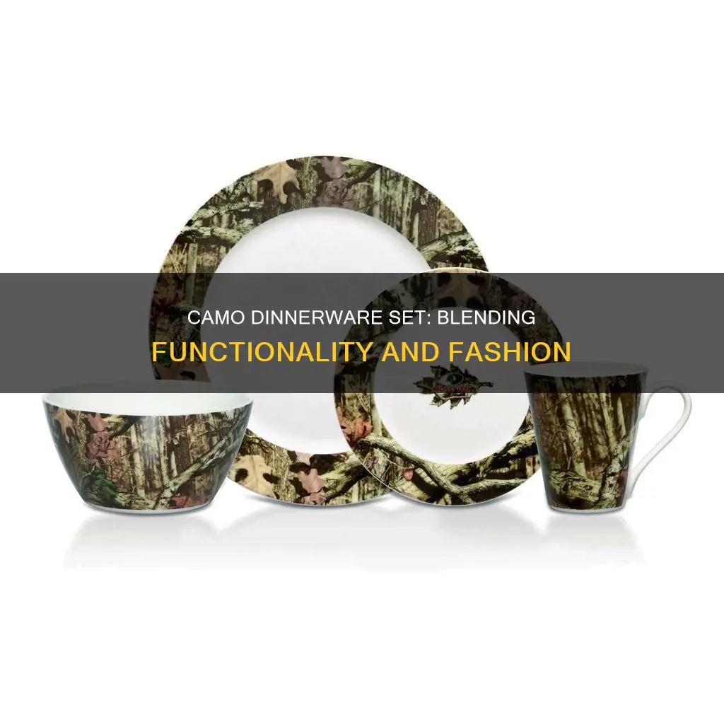 camo dinnerware set