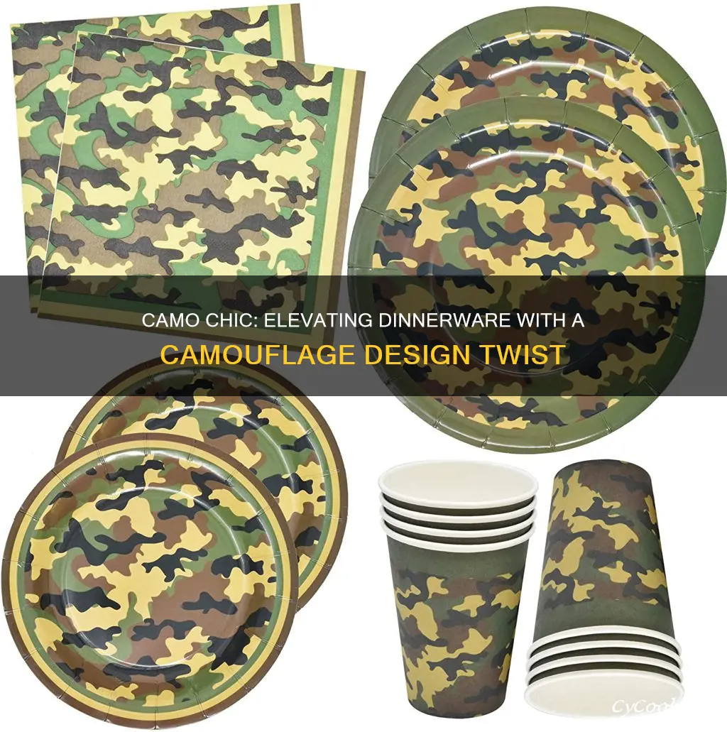 camouflage dinnerware set