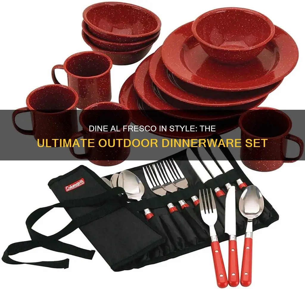 camp casual 12-piece outdoor dinnerware dish set