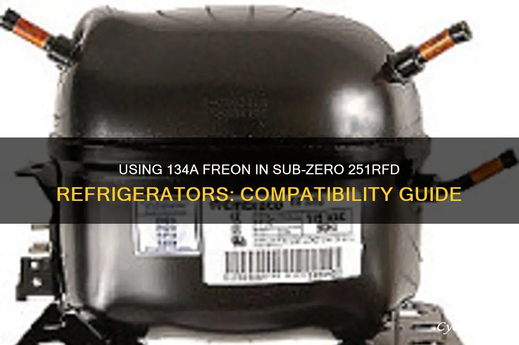 can 134a freon be used for sub zero 251rfd refrigerator