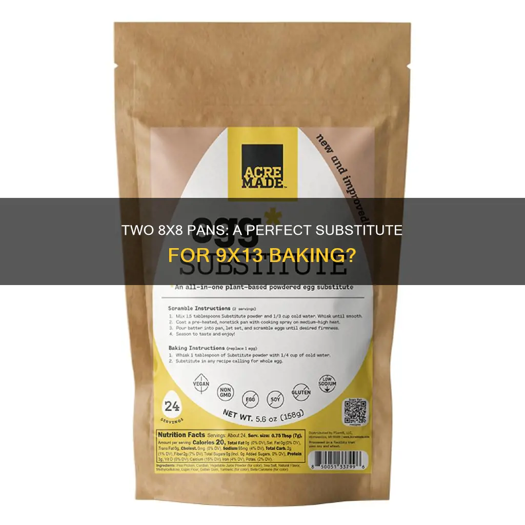 can 2 8x8 pan substitute 9x13