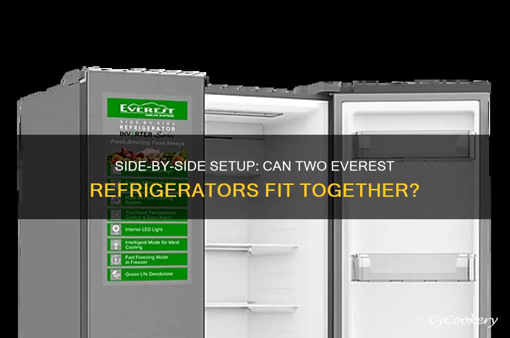 can 2 everest refrigerators be set up side by side