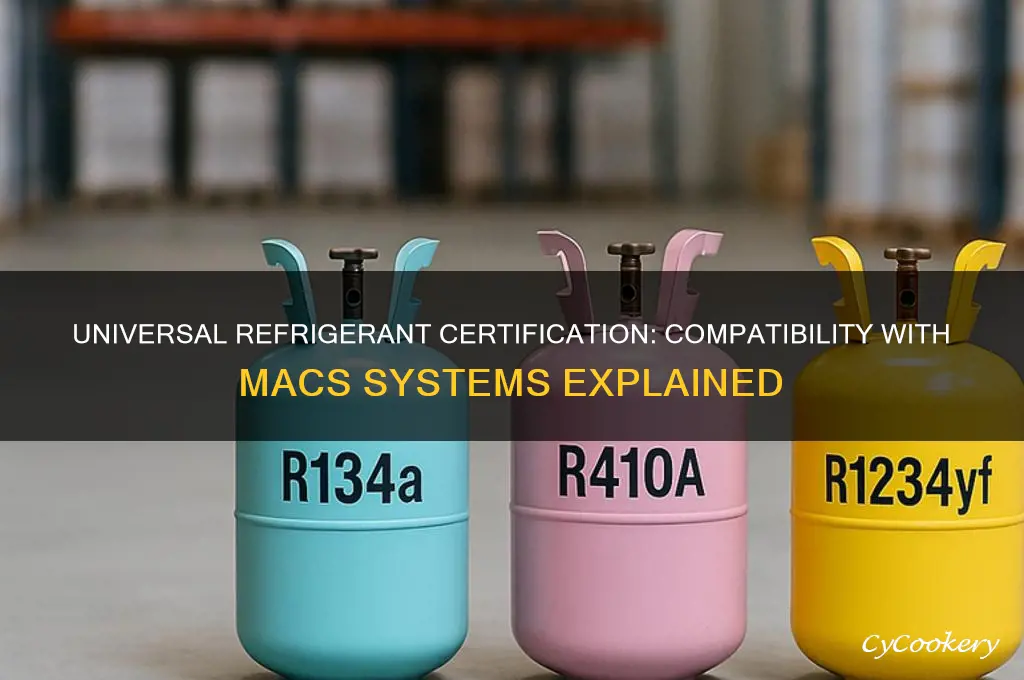 can 608 universal refrigerant certification work on macs systems