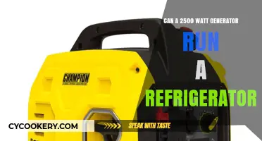 Powering Your Fridge: Can a 2500-Watt Generator Run a Refrigerator?