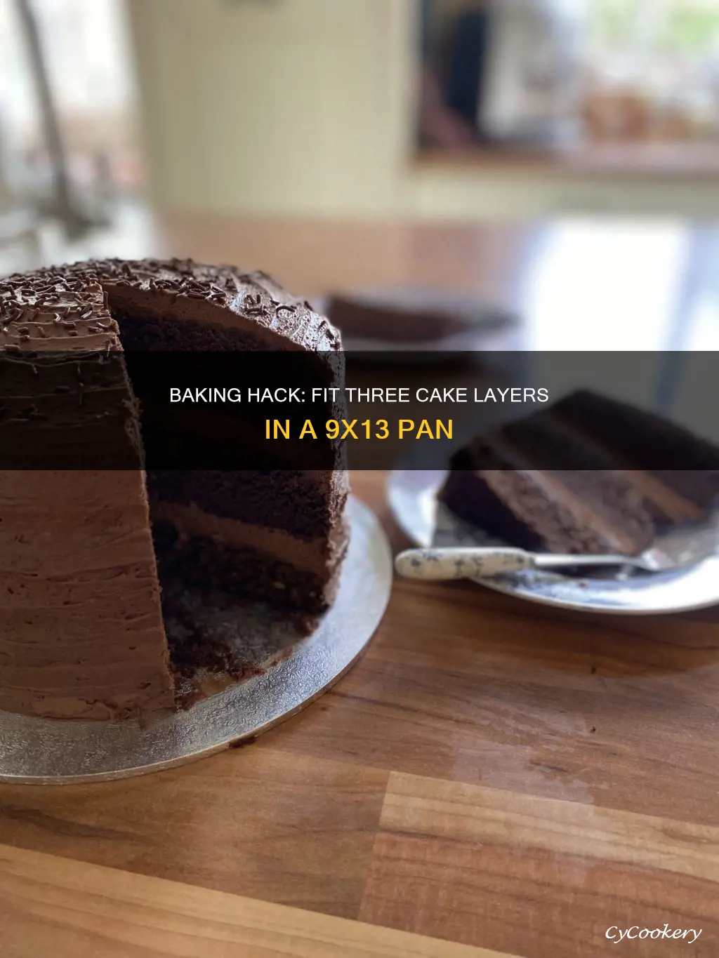 can a 3 layer cake fit a 9x13 pan