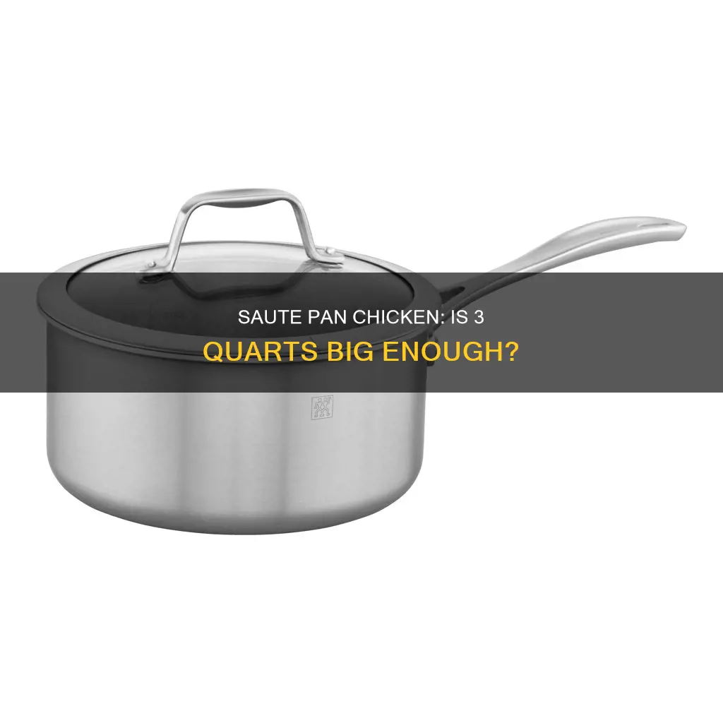 can a 3 qt saute pan fit a chicken