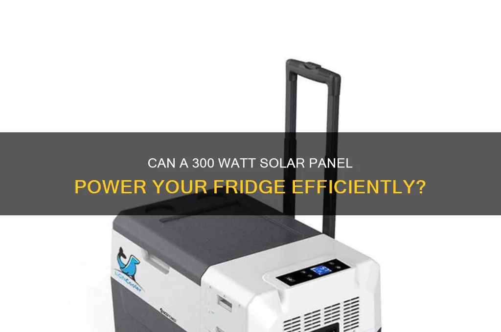can a 300 watt solar panel run a refrigerator