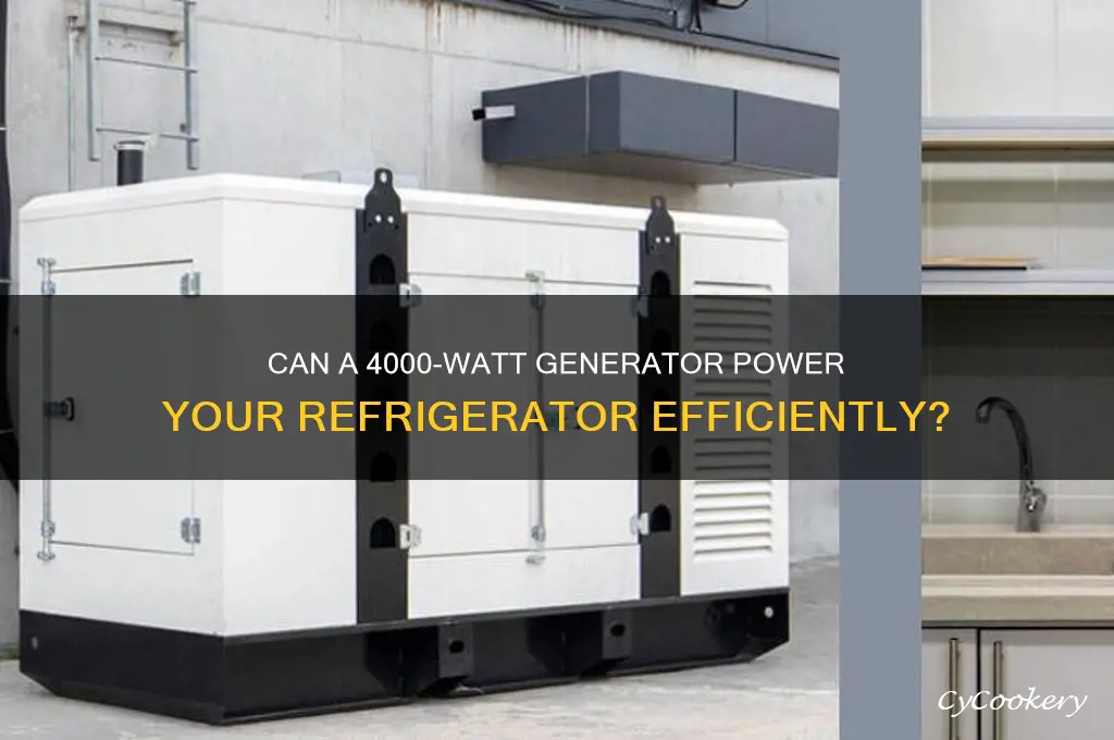 can a 4000k generator work a refrigerator
