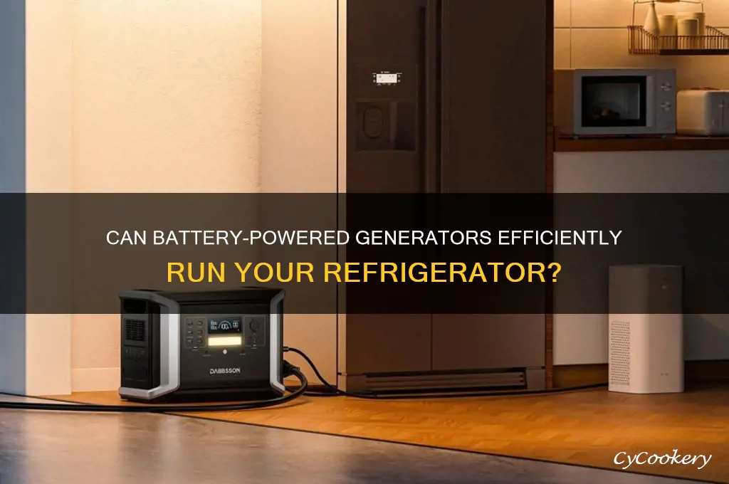 can a battery powered generator run a refrigerator