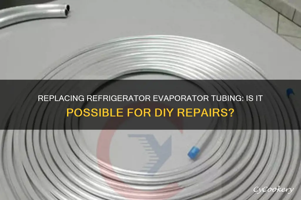 can a can of refrigerators evaporator tubing be changed