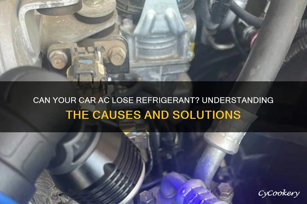 can a car ac lose refrigerant