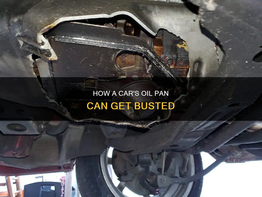 can a car get a busted oil pan