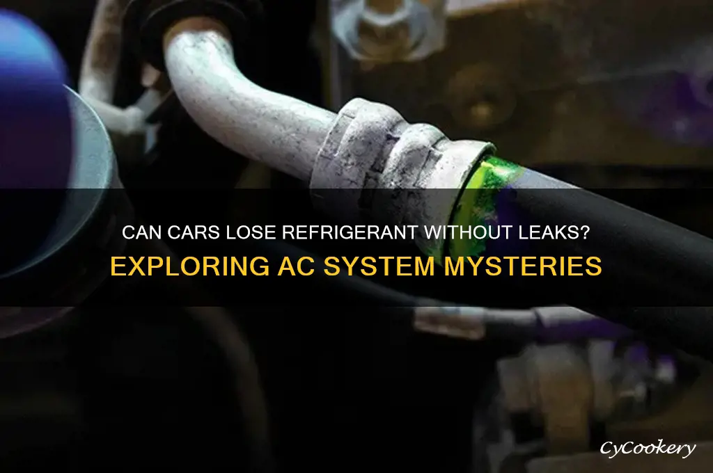 can a car lose refrigerant without a leak