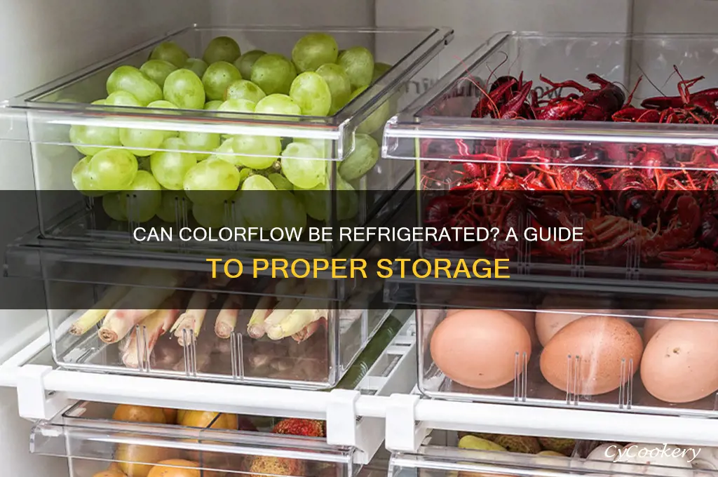 can a colorflow go in the refrigerator