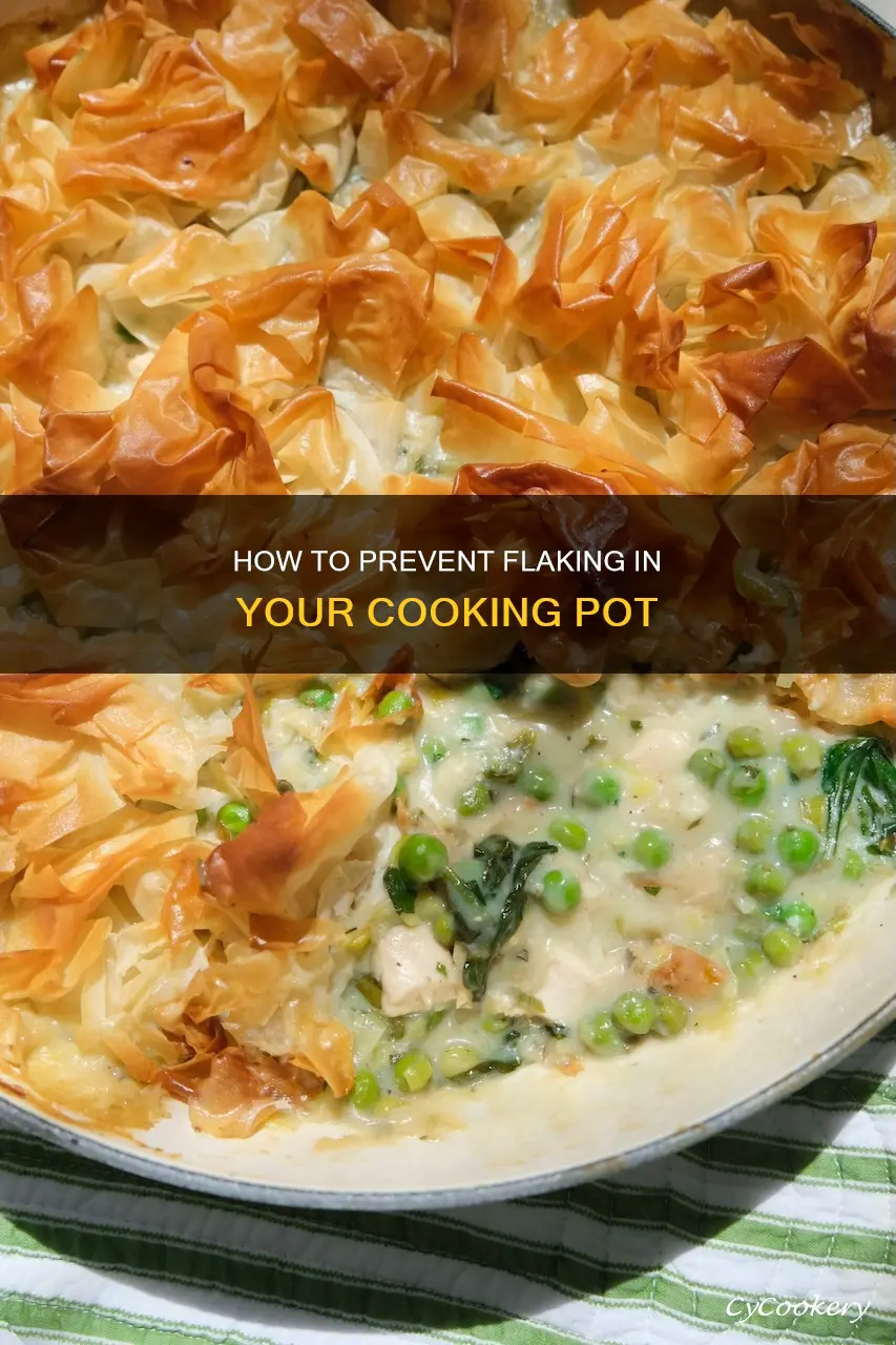 can a cooking pot start to flake