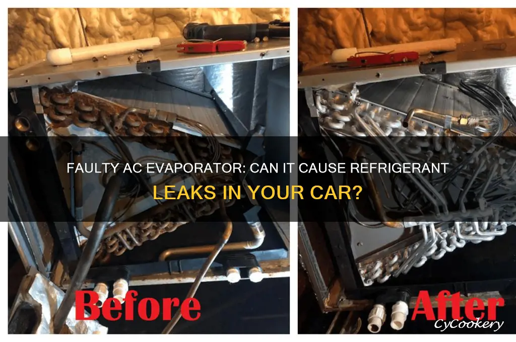 can a faulty ac evaporator leak refrigerant auto car