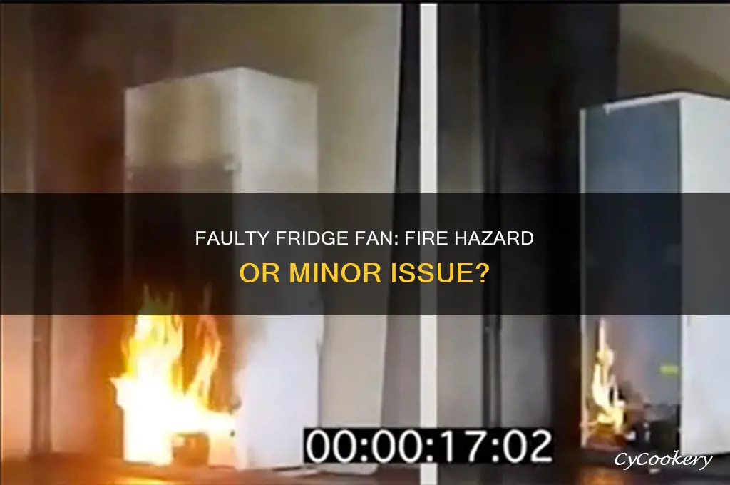 can a faulty fan on a refrigerator cause a fire