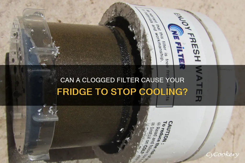 can a filter cause refrigerator to stop cooling