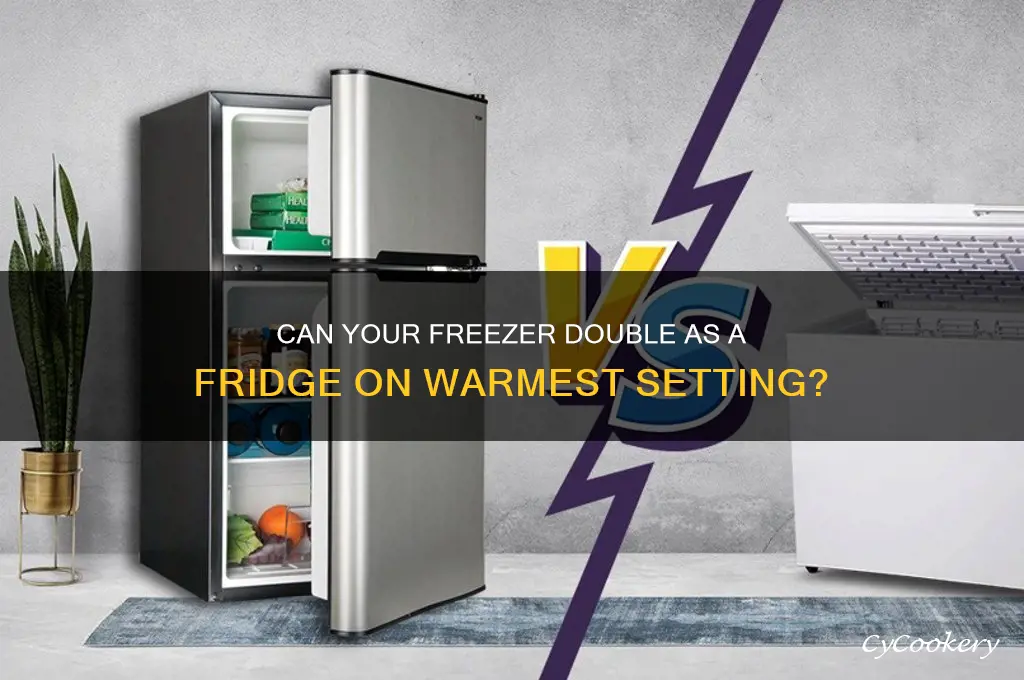 can a freezer be used as a refrigerator warmest setting