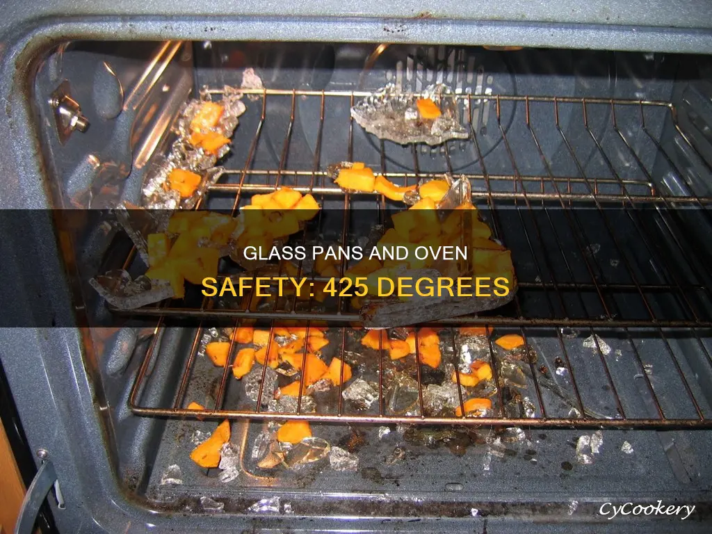 can a glass pan go in the oven at 425