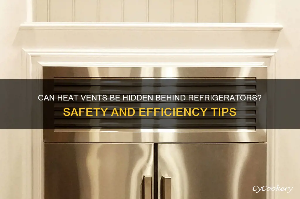 can a heat vent be behind a refrigerator