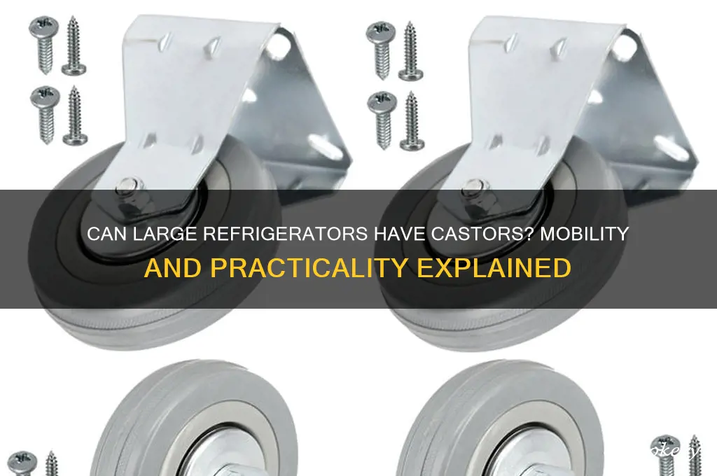 can a large refrigerator have castors