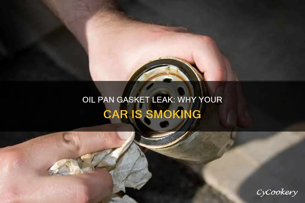 can a leaky oil pan gasket cause smoke when driving