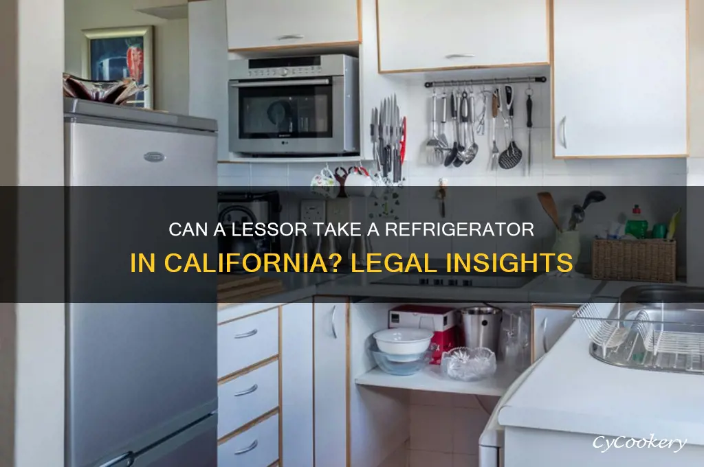 can a lessor take a refrigerator in ca