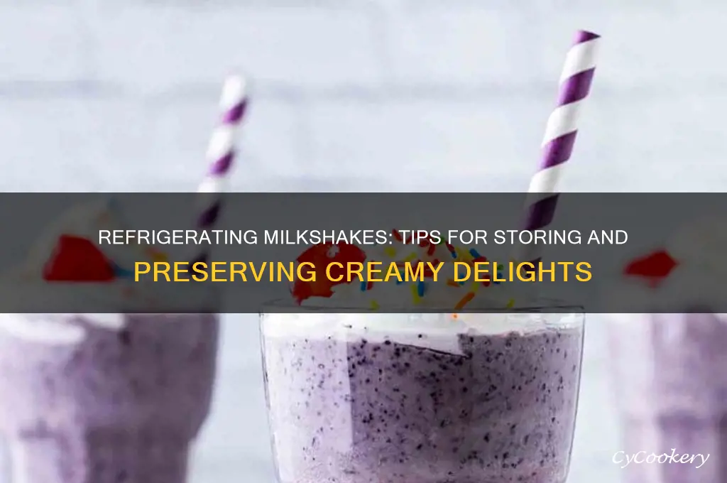 can a milkshake be refrigerated