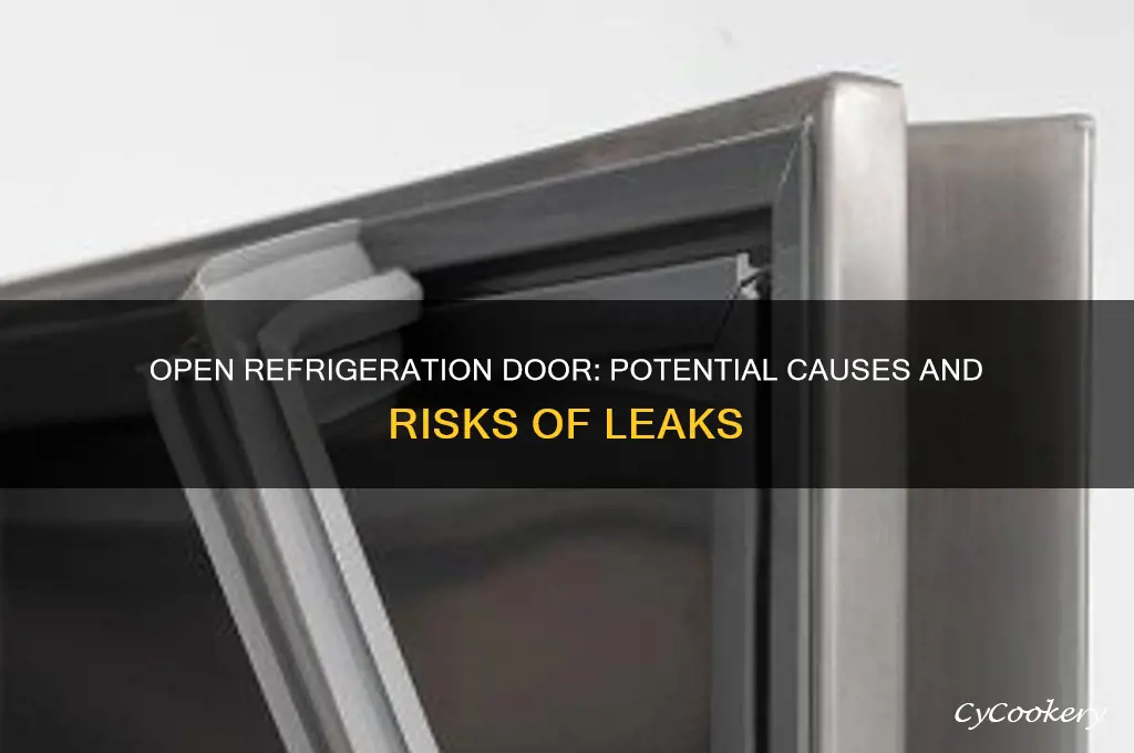 can a open refrigeration door cause a leak