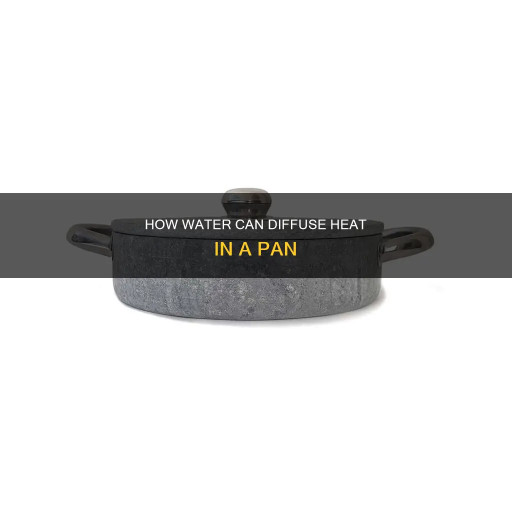 can a pan with water act as a heat diffuser