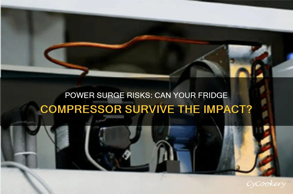 can a power surge damage a refrigerator compressor