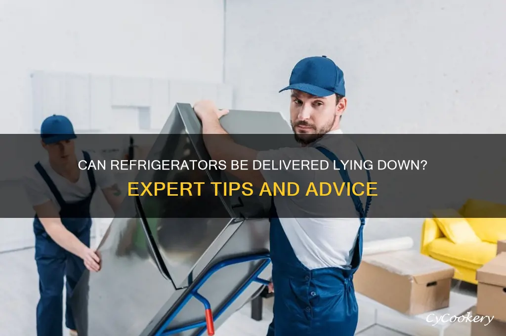 can a refrigerator be delivered lying down
