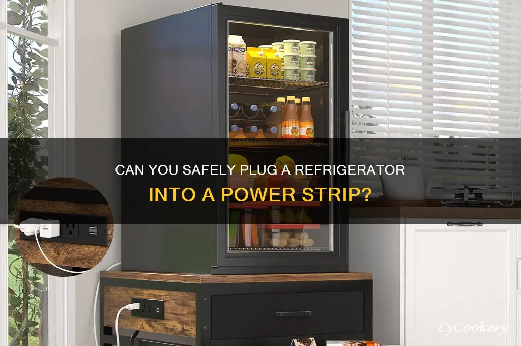 can a refrigerator be plugged into a power strip