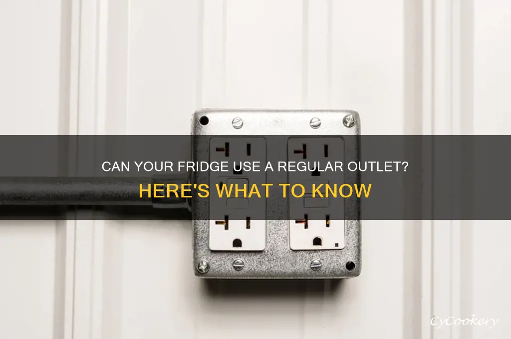 can a refrigerator be plugged into a regular outlet