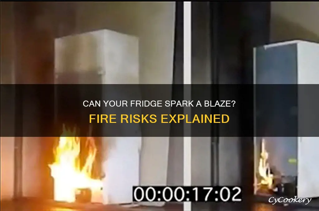can a refrigerator catch fire