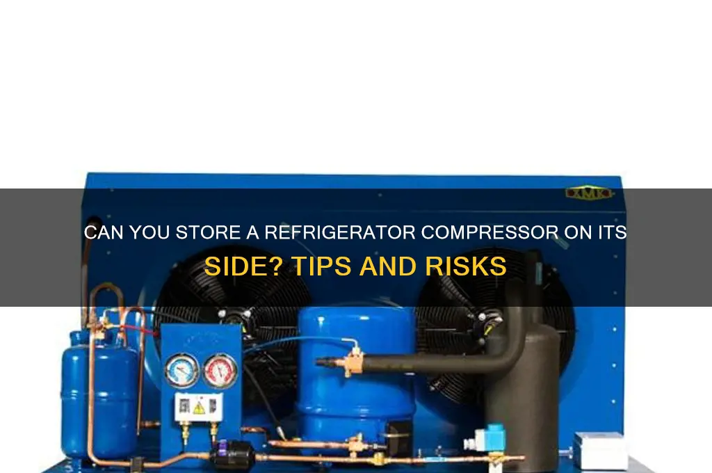 can a refrigerator compressor be stored on it