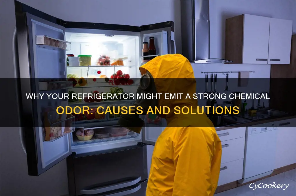 can a refrigerator emit a strong chemical odor