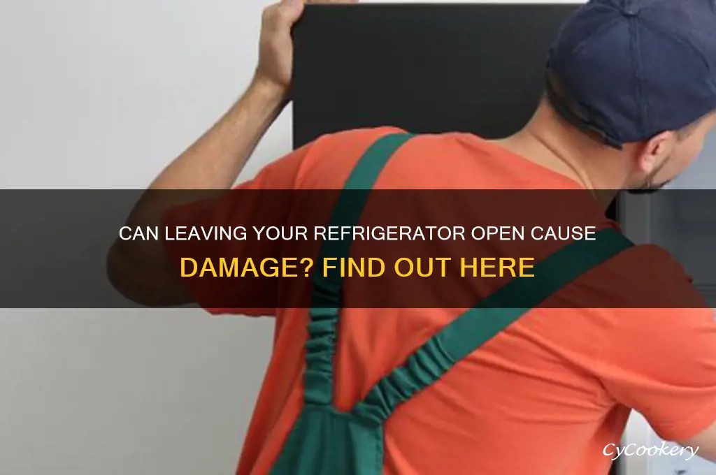 can a refrigerator get damage if left open