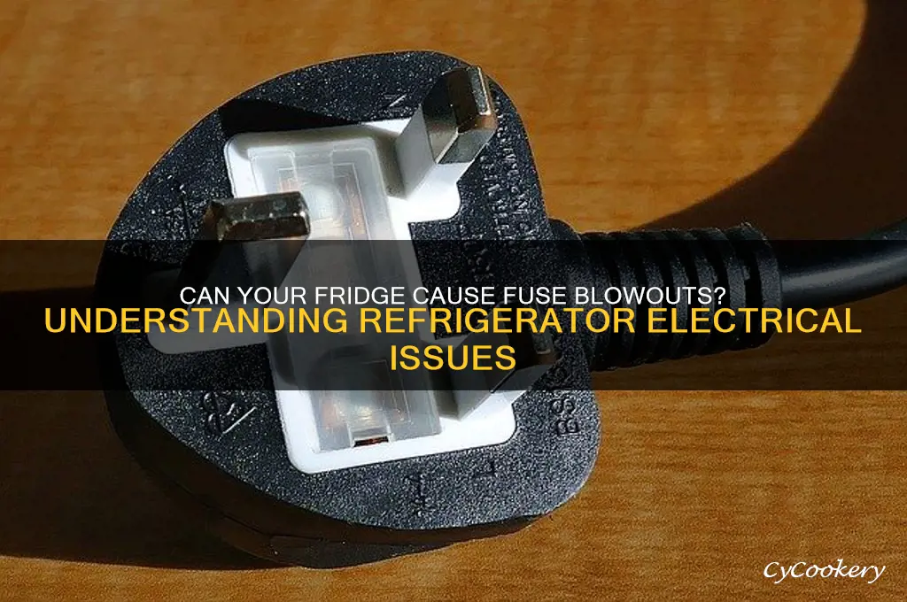 can a refrigerator go bad and pop fuses