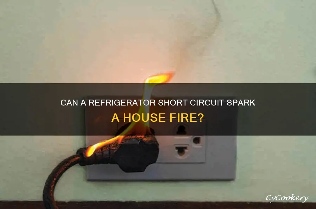 can a refrigerator short cause a fire