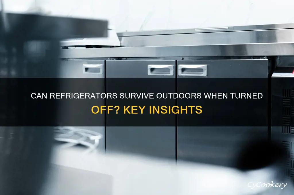 can a refrigerator stay outside and be turned off