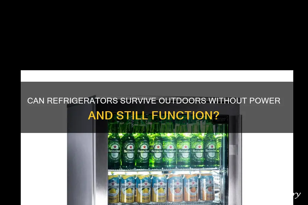 can a refrigerator stay outside and not run and work