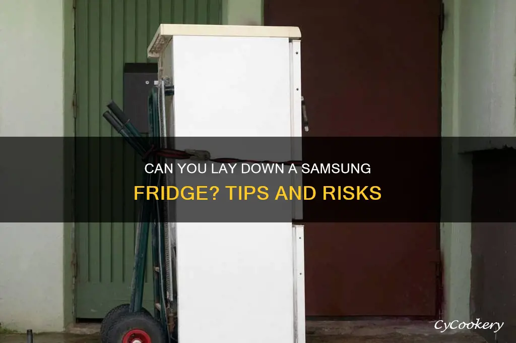 can a samsung refrigerator be laid down