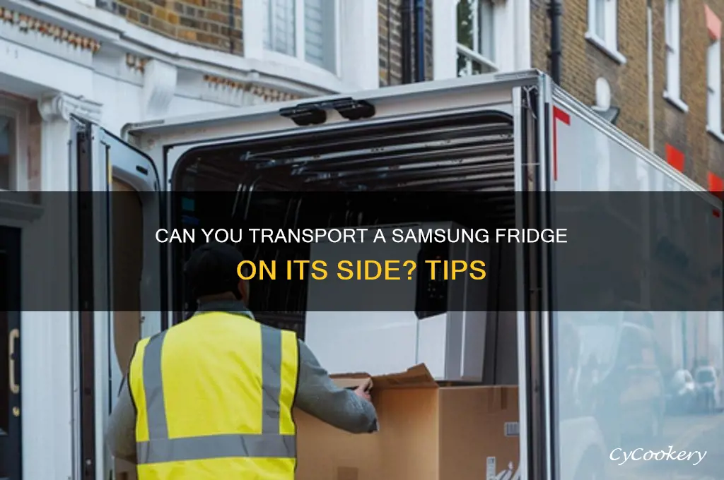 can a samsung refrigerator be transported on its side