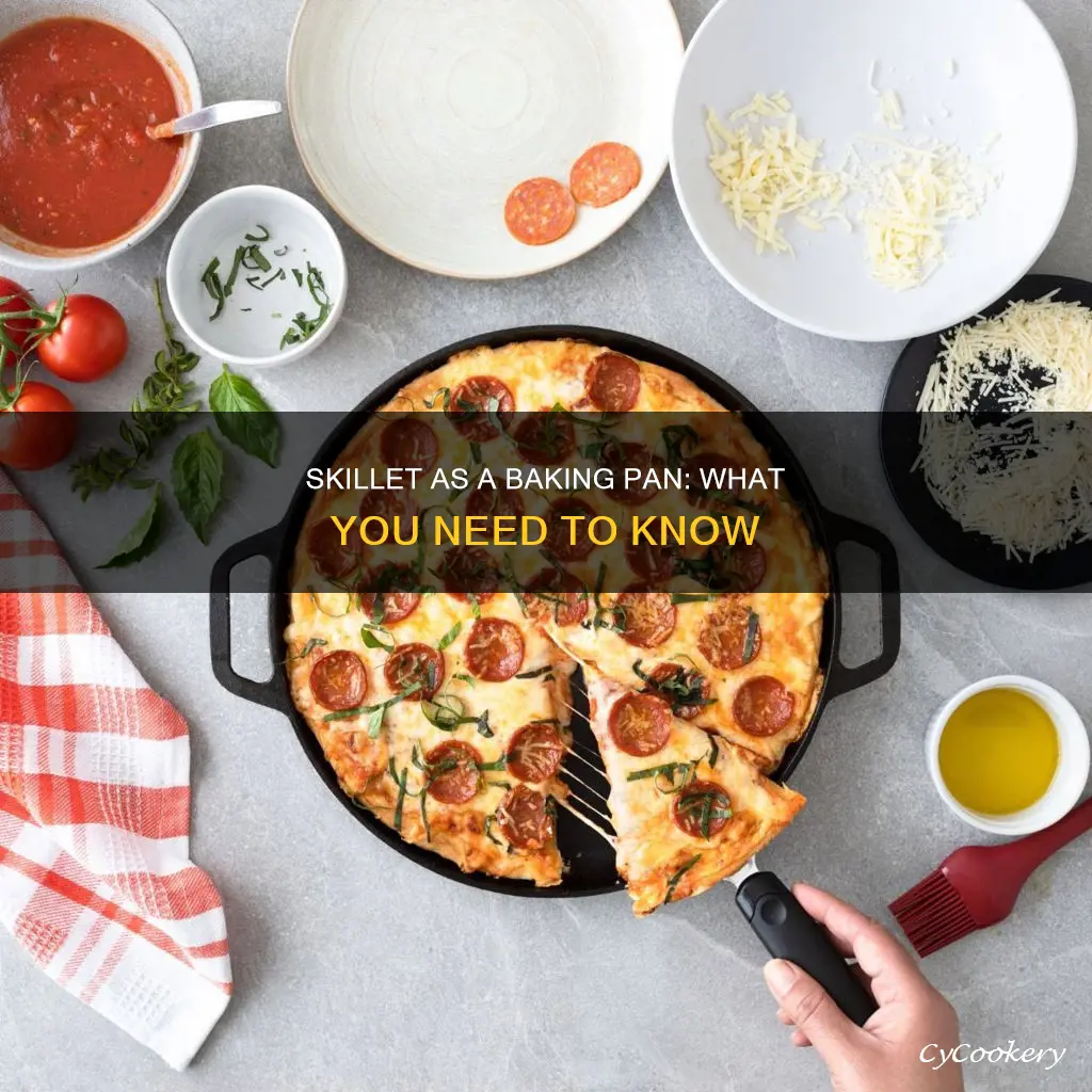 can a skillet be used as a baking pan